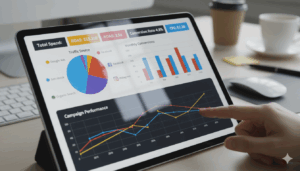 Analisando métricas após criar sua primeira campanha de anúncios para otimização.